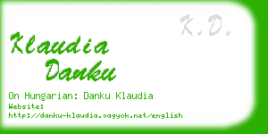 klaudia danku business card